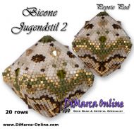 Tutorial 20 rows - Bicone Jugendstil 2 - 3D Peyote Pod + Basic Tutorial (download link per e-mail)