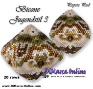 Tutorial 20 rows - Bicone Jugendstil 3 - 3D Peyote Pod + Basic Tutorial (download link per e-mail)