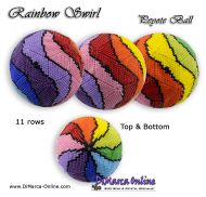 Tutorial 11 rows - Rainbow Swirl Peyote Ball incl. Basic Tutorial (download link per e-mail)