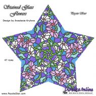 Tutorial 47 rows - Stained Glass Flowers 3D Peyote Star + Basic Tutorial (download link per e-mail)