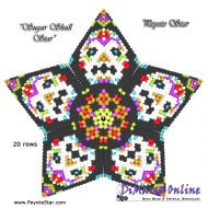 Tutorial 20 rows - Sugar Skull 3D Peyote Star + Basic Tutorial Little 3D Peyote Star (download link per e-mail)