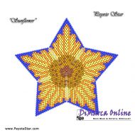 FREE TUTORIAL 18 rows - Sunflower 3D Peyote Star (download link per e-mail)