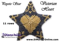 Tutorial 11 rows - Victorian Heart - 3D Peyote Star + Basic Tutorial Little 3D Peyote Star (download link per e-mail)