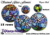 Tutorial 15 rows - Stained Glass Flowers Peyote Ball incl. Basic Tutorial (download link per e-mail)