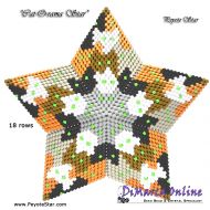 Tutorial 18 rows - Cat-O-rama 3D Peyote Star + Basic Tutorial (download link per e-mail)