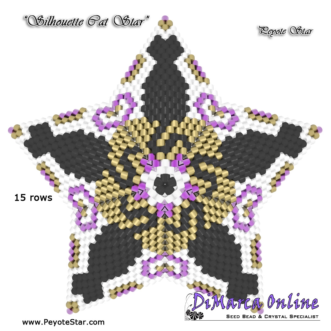 3D Peyote Star Beading Pattern ARABIAN NIGHTS ALL Stars with -  Portugal