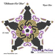 Tutorial 15 rows - Silhouette Cat 3D Peyote Star + Basic Tutorial Little 3D Peyote Star (download link per e-mail)