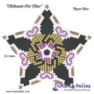 Tutorial 15 rows - Silhouette Cat 3D Peyote Star + Basic Tutorial (download link per e-mail)