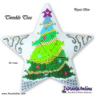 Tutorial 20 rows - Twinkle Tree 3D Peyote Star + Basic Tutorial Little 3D Peyote Star