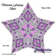 Tutorial 26 rows - Victorian Fantasy 3D Peyote Star + Basic Tutorial Little 3D Peyote Star (download link per e-mail)