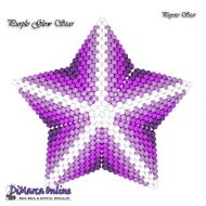 Tutorial 11 rows - Purple Glow 3D Peyote Star + Basic Tutorial Little 3D Peyote Star (download link per e-mail)