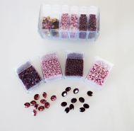 Mos-PR Purple/Rose Shiny Mosaic Bead & Chaton Pack - Akke Jonkhof