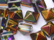 PYR-00030/95300 Magic Copper Topaz Pyramid Bead Studs - 20 x 