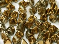 PYR6-00030/26441 Crystal Amber (Gold) Pyramid Bead Studs 6x6 mm - 50 x