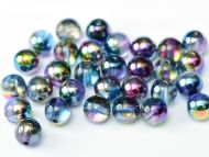 RB6-00030/95100 Magic Blueberry Round Beads 6 mm - 50 x