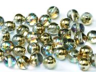 RB4-00030/98536 Crystal Rainbow Gold Round Beads 4 mm - 100 x