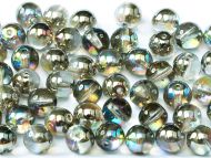 RB4-00030/98537 Crystal Rainbow Graphite Round Beads 4 mm - 100 x