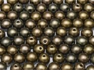 RB6-01670 Bronze Grey Satin Mix Round Beads 6 mm