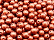 RB6-01750 Dark Copper Satin Round Beads 6 mm