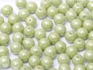 RB6-03000/14457 Chalk Light Turquoise Lumi Round Beads 6 mm