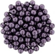RB4-04B02 ColorTrends - Metallic Tawny Port Round Beads 4 mm - 100 x