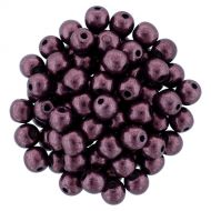RB4-06B01 ColorTrends - Metallic Red Pear Round Beads 4 mm - 100 x
