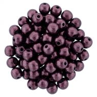 RB3-06B01 ColorTrends - Metallic Red Pear Round Beads 3 mm - 100 x