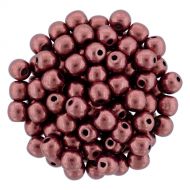 RB4-06B02 ColorTrends - Metallic Valiant Poppy Round Beads 4 mm - 100 x
