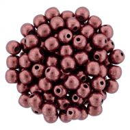 RB3-06B02 ColorTrends - Metallic Valiant Poppy Round Beads 3 mm - 100 x