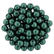 RB4-06B05 ColorTrends - Metallic Martini Olive Round Beads 4 mm - 100 x