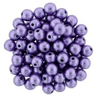 RB4-06B08 ColorTrends - Metallic Crocus Petal Round Beads 4 mm - 100 x
