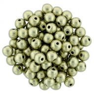 RB3-06B09 ColorTrends - Metallic Limelight Round Beads 3 mm - 100 x