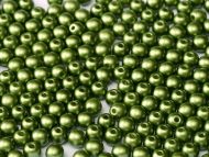 RB3-25034 Pastel Pearl Olivine Round Beads 3 mm - 100 x