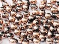 RB6-23980/27100 Jet Capri Gold Round Beads 6 mm