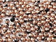 RB3-23980/27100 Jet Capri Gold Round Beads 3 mm - 100 x