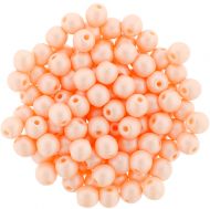 RB3-29303 Powdery - Pastel Peach Round Beads 3 mm - 100 x