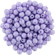 RB4-29308 Powdery - Pastel Purple Round Beads 4 mm - 100 x