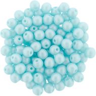 RB4-29313 Powdery - Pastel Turquoise Round Beads 4 mm - 100 x