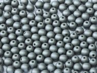 RB6-29403 Metallic Matt Steel Round Beads 6 mm - 50 x