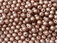 RB3-29487 Metallic Matt Light Peach Round Beads 3 mm - 100 x