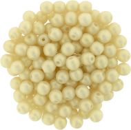 RB4-29704 Powdery - Light Gold Round Beads 4 mm - 100 x