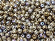 RB4-98554 Glittery Argentic Round Beads 4 mm - 100 x