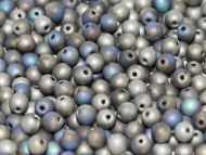 RB4-98854 Glittery Argentic Matt Round Beads 4 mm - 100 x