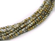 RB2-00030/98536 Crystal Rainbow Gold Round Beads 2 mm - 150 x  * BUY 1 - GET 1 FREE *