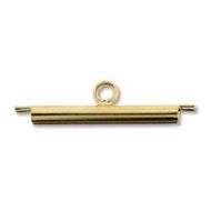 Slide Tube End Bar Gold Plate Miyuki 20 mm - 2 x