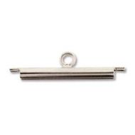 Slide Tube End Bar Silver Plate Miyuki 20 mm - 2 x