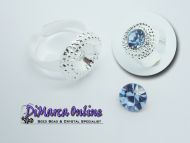 Ring Setting SS39 - 8 mm Glue-In Dots Silver Plated