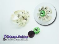 Ring Setting SS39 - 8 mm Glue-In Flower Gold Plated