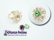 Ring Setting SS39 - 8 mm Glue-In Flower Rose Gold Plated