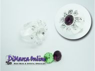 Ring Setting SS39 - 8 mm Glue-In Flower Silver Plated